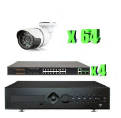 Готовый комплект IP видеонаблюдения на 64 уличные камеры 2Мп PST IPK64CH-POE