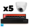 Комплект видеонаблюдения IP 8Мп KIT-A805IP-PL 5 камер для помещения, программный датчик движения, удаленный доступ, ночное видение