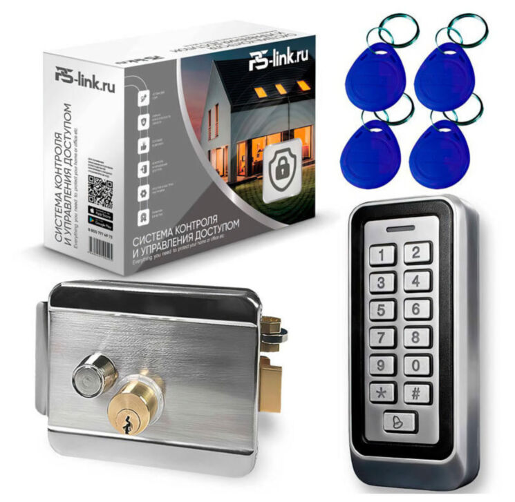 Комплект СКУД KIT-208C-SL всепогодняя панель, RFID 125кГц, EM-marine