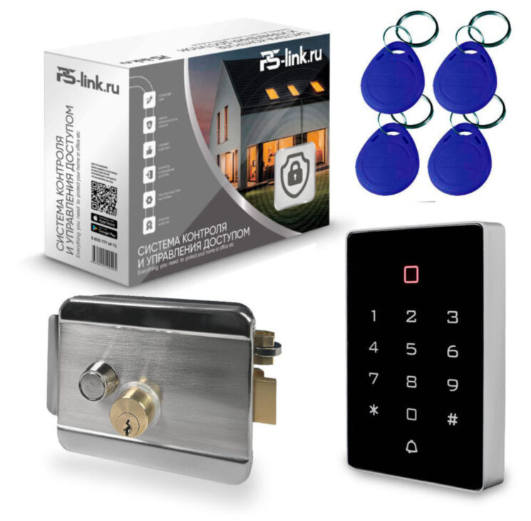 Комплект СКУД KIT-T12MF-SL / кодонаборная панель / 2000 пользователей / RFID