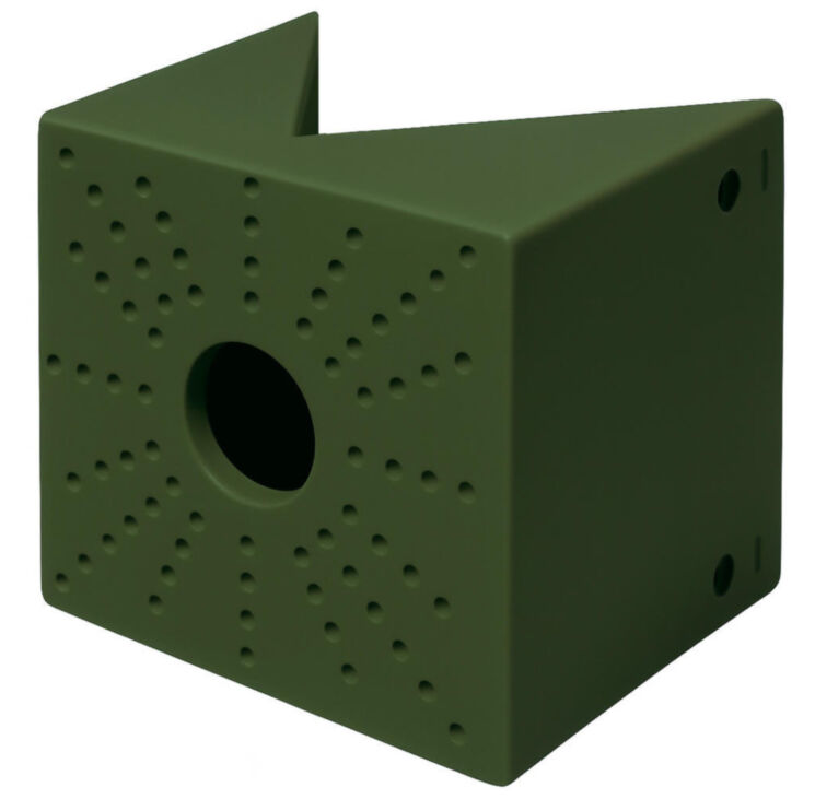 Кронштейн для камеры видеонаблюдения монтажный угловой малый зеленый 100х100
