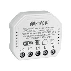 Wi-Fi модуль выключатель "Умный дом" HIPER IoT Switch M02