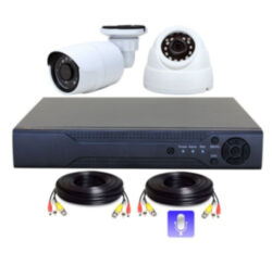 Комплект видеонаблюдения AHD 5Мп PST K02BFM 2 камеры 1 микрофон