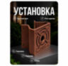 Кронштейн монтажный для камеры видеонаблюдения на столб или угол 50мм, печать 3D, коричневый