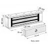 Комплект СКУД Undino KIT-CR101MF-180 эл. магнитный замок 180кг, RFID, память 2000
