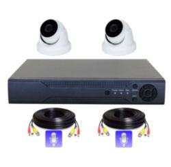 Комплект видеонаблюдения AHD 8Мп PST K02AXM 2 камеры для помещения 2 микрофона