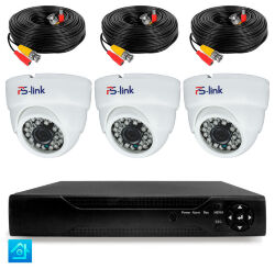 Комплект видеонаблюдения AHD 8Мп  KIT-A803HD 3 камеры для помещения, ночная съемка, датчик движения