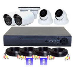 Комплект видеонаблюдения PST K04BXM c 4 AHD камерами 8Мп и 2 микрофонами