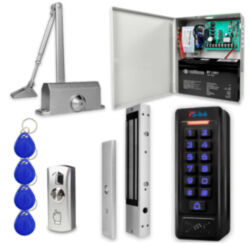 Система СКУД  KIT-C1EM-350UPS с доводчиком 85, блоком резервного питания, 7Ач