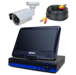 Готовый комплект AHD видеонаблюдения с 1 уличной камерой 2 Мп и монитором для дома, офиса PST AHD-K9101CH