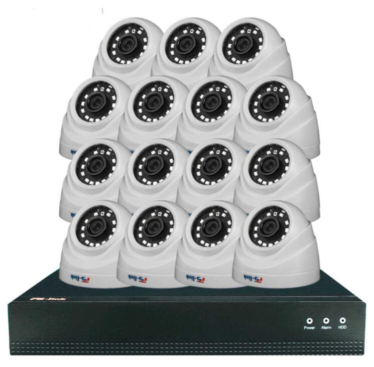 Комплект видеонаблюдения IP 5Мп KIT-A515IP-POE 15 камер с ночной съемкой для помещения, с датчиком движения, питание PoE