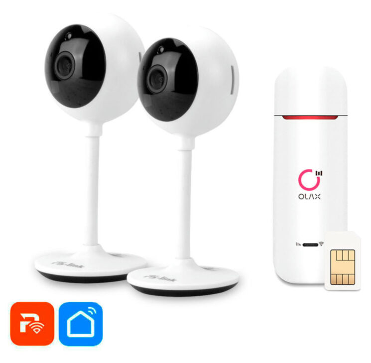 Комплект видеонаблюдения 4G Ps-Link KIT-TC202-4G / 2Мп / 2 камеры