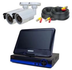 Готовый комплект AHD видеонаблюдения с 2 уличными камерами 2 Мп и монитором для дома, офиса PST AHD-K9102CH