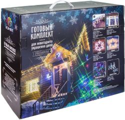 Комплект для новогоднего украшения дома "Premium" "Теплый белый"