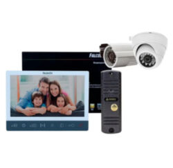 Комплект видеонаблюдения с домофоном вызывной панелью и двумя камерами 2 Мп MilanoHD-02B