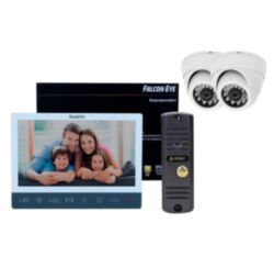 Комплект видеонаблюдения с домофоном вызывной панелью и двумя камерами 2 Мп MilanoHD-302A