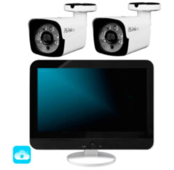 Комплект видеонаблюдения WIFI 5Мп  KIT-W502CM беспроводной, 2 камеры для улицы, ночное видение, удаленный доступ