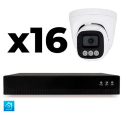 Комплект IP-видеонаблюдения  KIT-A416IP-POE 4 Мп, 16 купольных IP-камер, NVR, 16 PoE портов