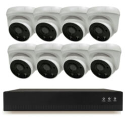 Комплект видеонаблюдения IP Ps-Link KIT-A208IPM-POE / 2Мп / 8 камер / запись звука