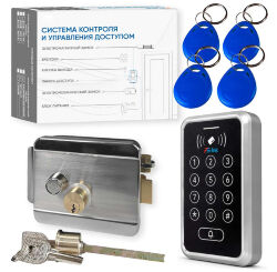 Комплект СКУД  KIT-ACM323MF-SS до 2000 пользователей, тип Mifare, электромеханический замок из нержавеющей стали